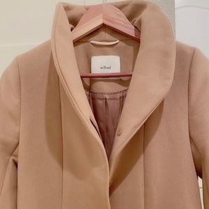 Aritzia Wilfred Tan Pea Coat